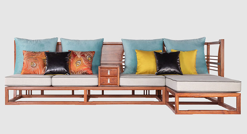 南澳中式家居装修实木沙发组合家具效果图